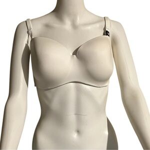 Victoria's Secret Bra Body by Victoria Multi Way Strapless Lined Underwire Cream